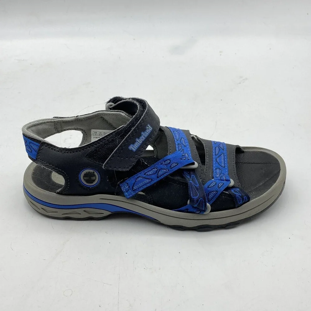 Timberland Mens Sandals 7 Black Blue Y2K Adjustable Hiking‎ Outdoor Gorpcore